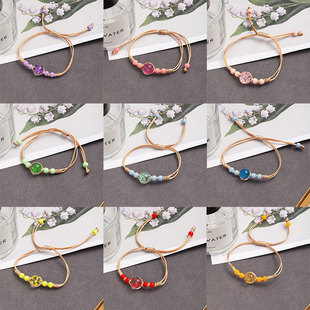 Dried Flower Bracelet, Immortal Flower Gypsophila Bracelet, Hand-Woven Adjustable Real Flower Bracelet, Street Stall Supply