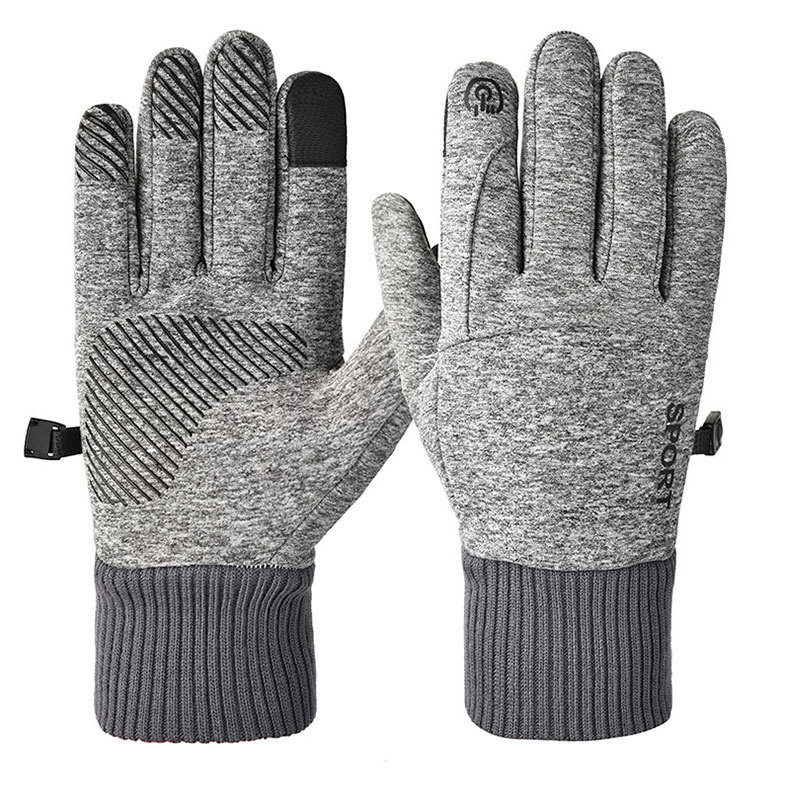 Fleece warm gloves Men's and women's touch screen cycling cold and waterproof outdoor gloves_maomaolike.com