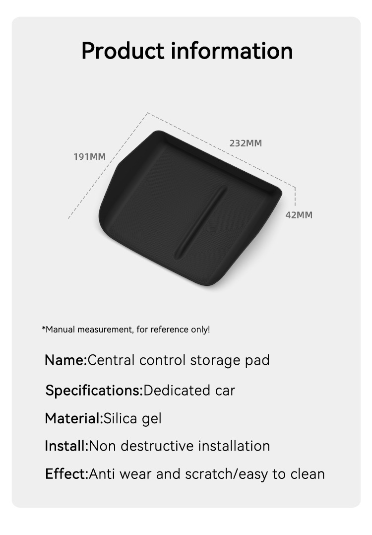 Suitable for 26 Explorer models, central console storage silicone mat, EXPLORER protective anti-slip mat, car-specific accessories for modification