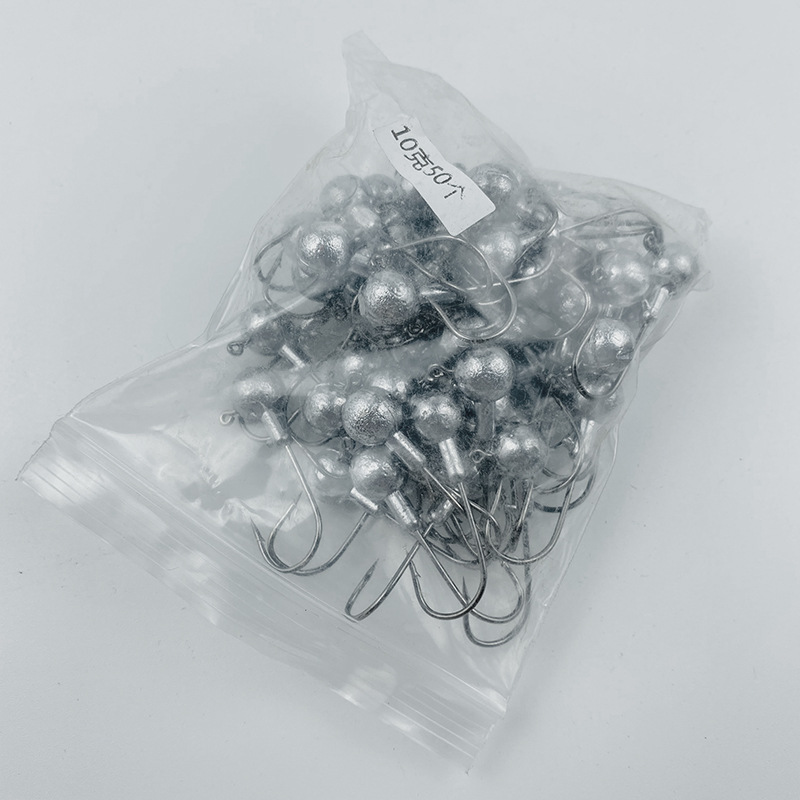 廠家批發鉛頭鈎鋒利鷹嘴鈎50個袋裝鉛頭鈎路亞配件軟餌鈎釣魚魚鈎