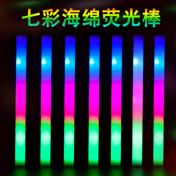 colorful sponge electronic flashing light stick from foam