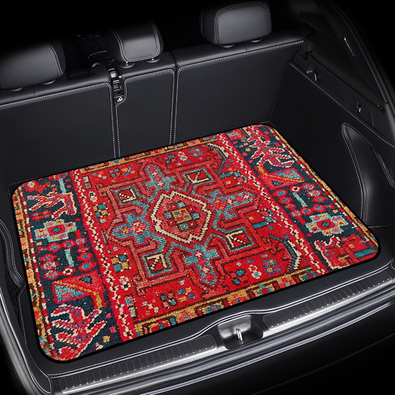 Cross-Border Temu American-Style Car Trunk Mat, Wear-Resistant, Dirt-Resistant, Easy to Care For, Decorative Floor Mat, Skin-Friendly, Dust-Proof, Soundproof Mat