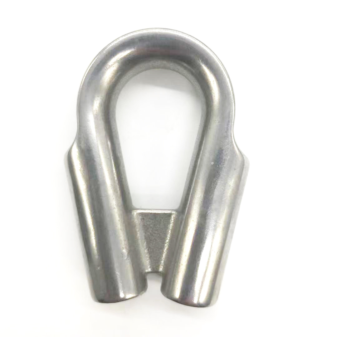 304不锈钢管式套环鸡心环钢丝绳保护三角缆绳带档管式环