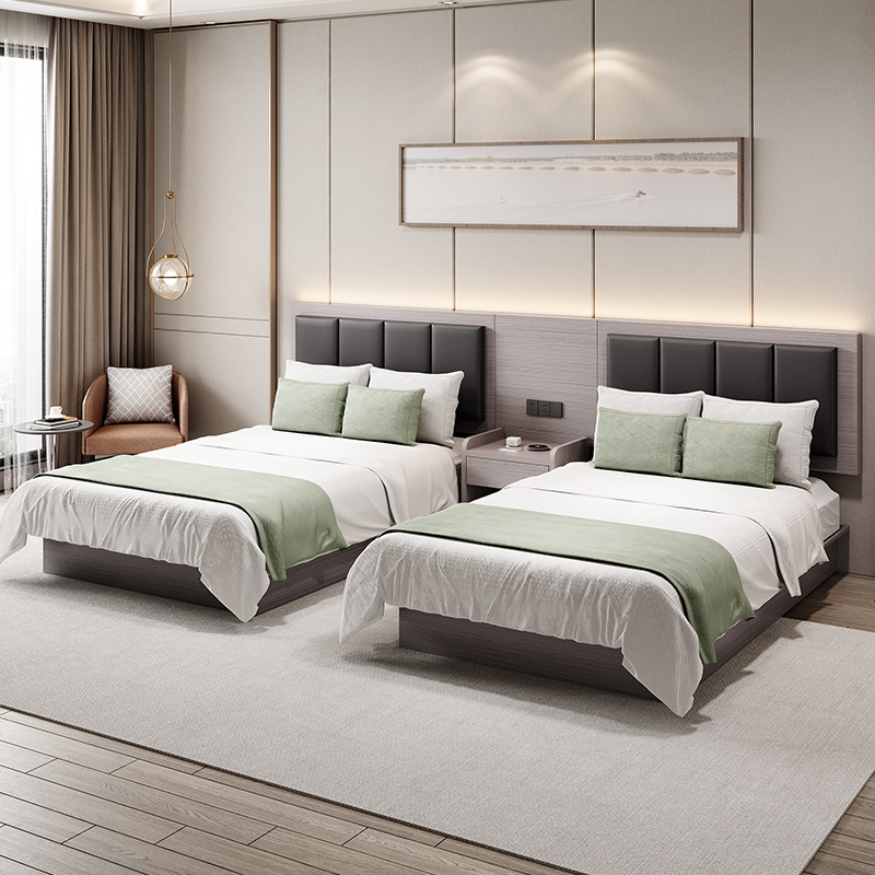 Hotel Furniture, Hotel Bed, Standard Room Bed, Full Set of B&B Apartment Guest Room, Fast Hotel Bed, Double Bed