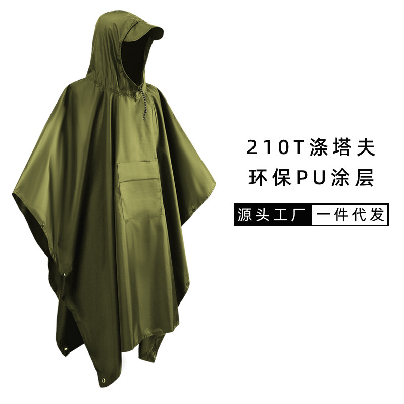 Canopy Floor Mat Type Three-In-One Multi-Functional Poncho Outdoor Hiking Cloak Raincoat Pu Waterproof Polyester Taffeta Amazon Canopy Floor Mat Type Three-In-One Multi-Functional Poncho Outdoor Hiking Cloak Raincoat Pu Waterproof Polyester Taffeta Amazon