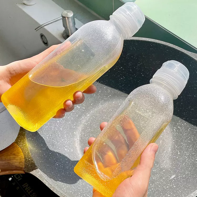 油壶 网红同款尖叫油壶 厨房家用不挂口油瓶带刻度可控量挤压油壶