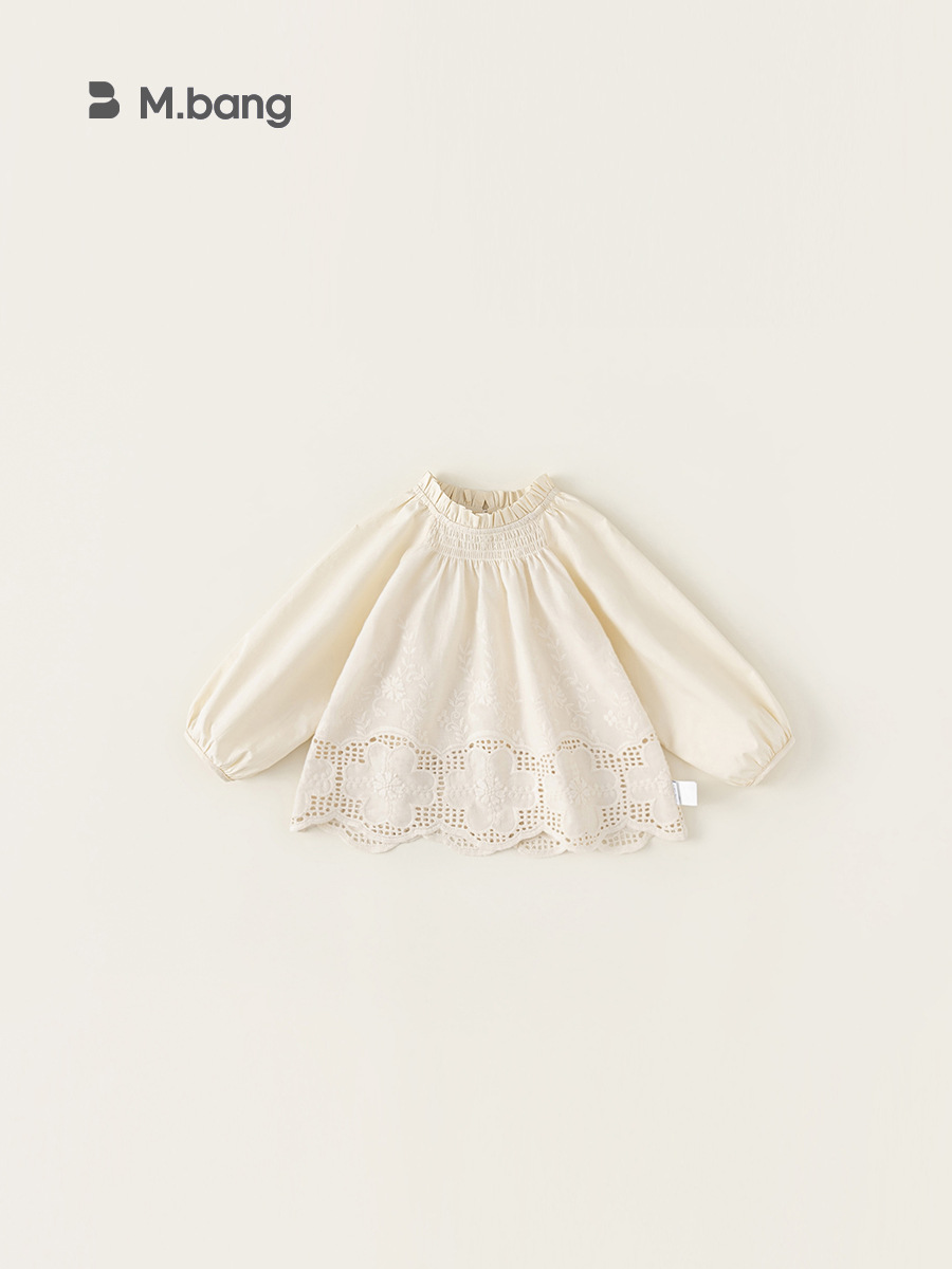 Yoobao2025 nueva ropa infantil de otoño niñas camisa de muñeca de bebé camisa de muñeca bordada camisa de niña vacía