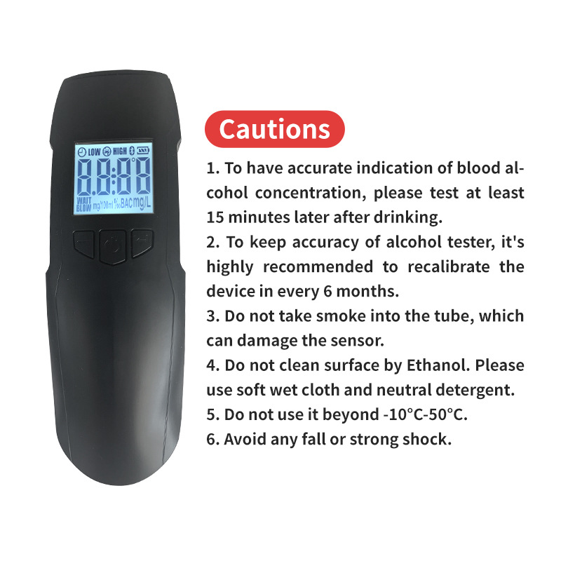 跨境酒精检测仪查酒驾测试仪吹气式专用交通测酒仪高精度酒检仪