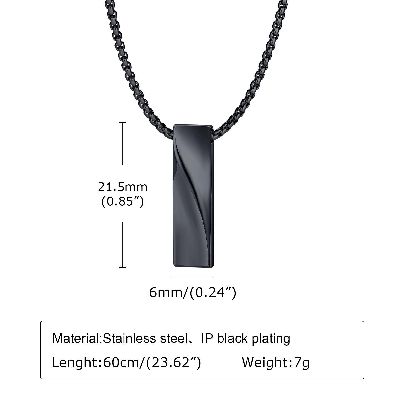 9g Weight Pendant Jewelry Making Type 304 Stainless Steel Chain Material 1 Piece Quantity Party, Street Occasion 304 Stainless Steel Material Geometric Pattern All Seasons Season Men's Gender Plating Design Simple Style, Classic Style Style Simple Style Classic Style Geometric 304 Stainless Steel Plating Men's Men Pendant Necklaces 无