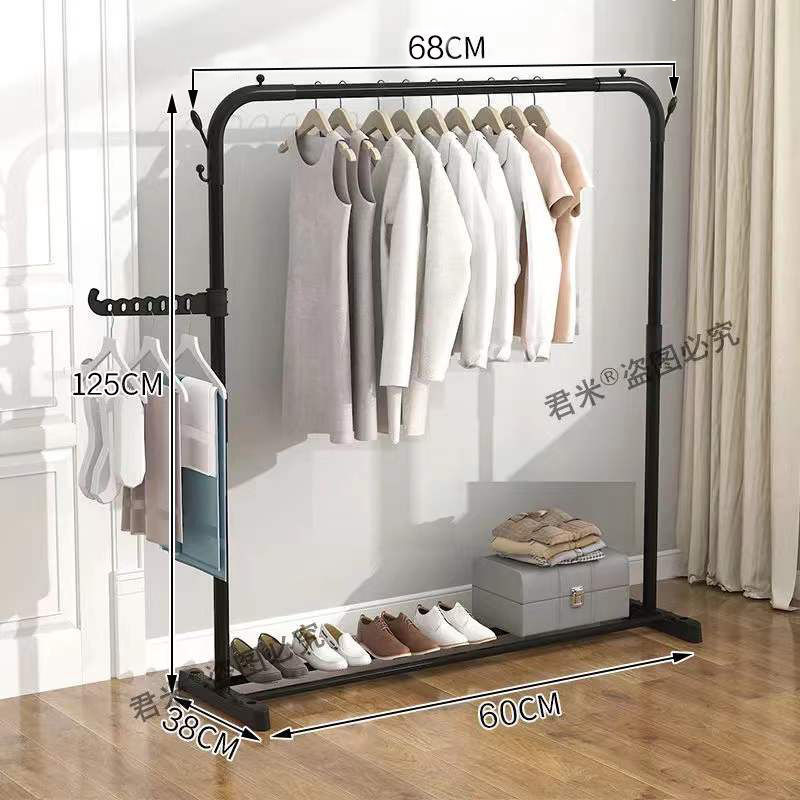 Tendedero de ropa, de pie, para uso doméstico, dormitorio de estudiantes, plegable, tendedero de dormitorio, estante de almacenamiento para balcón, perchero, móvil.