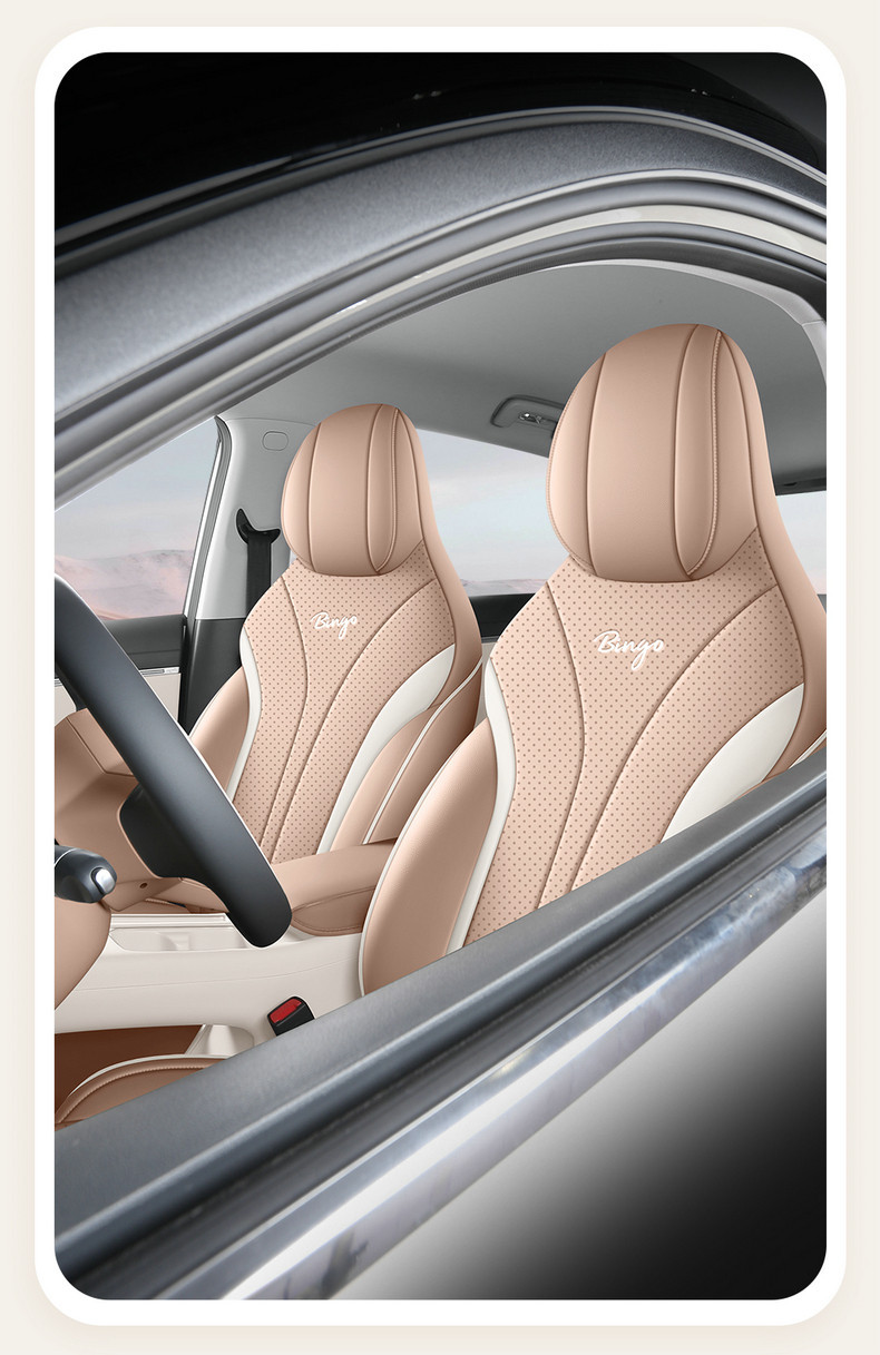 Wuling Bingo S Special Car Seat Cushion, All-Season Universal Full-Cover Leather Seat Cover, Complete Set of Interior Car Decoration Items