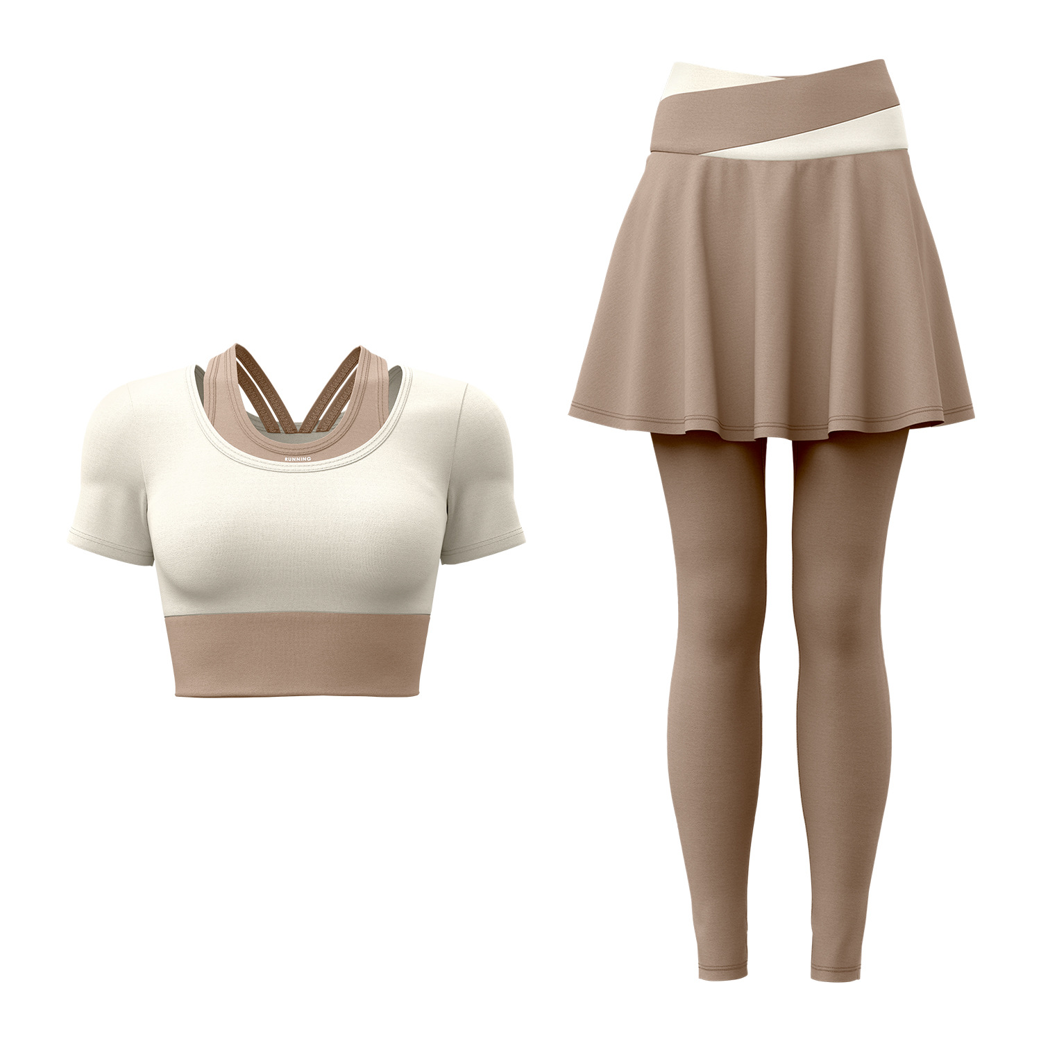 Juyi Tang desnudo alto color elástico a juego falso traje de Yoga de dos piezas de secado rápido transpirable deportes yoga fitness traje mujeres