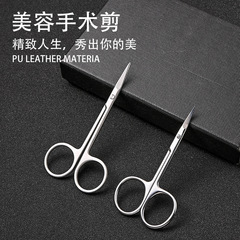 Dazhan stainless steel pointed mirror sanding beauty scissor eyebrow trimmer beauty makeup small scissors tool