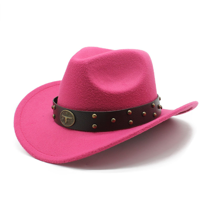 Western cowboyhatt i ullfilt för män och kvinnor för utomhus_voghion.com
