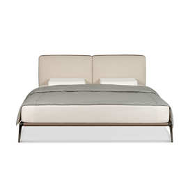 意式极简床现代简约大平层小户型双人卧室Park-1设计师轻奢布艺床