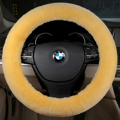 Handle Cover Plush Winter Hot-Selling — Steering wheel cover - beige-35cm-42cm-are-suitable