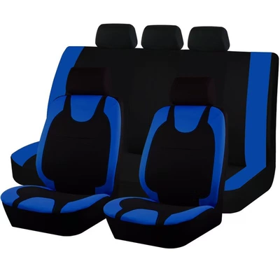 Seat Cover Cross-Border Fabric – Universal seat cover - blue-9-piece-set-five-seats