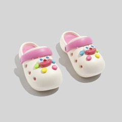 夏季新款厚底洞洞鞋女外穿2024時尚潮百搭增高涼拖鞋沙灘鞋代發