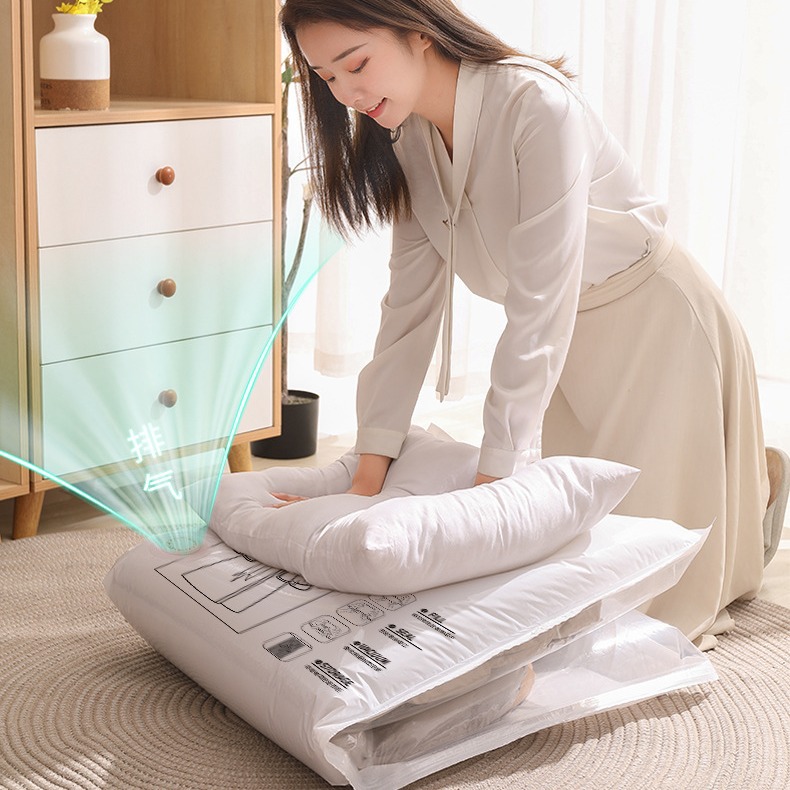 Chaqueta larga bolsa de almacenamiento ropa abrigo bolsa colgante bolsa de compresión de vacío bolsa de ropa bolsa de almacenamiento artefacto