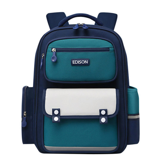 Edison Kidsren's Schoolbag Primary School Boy New Boy Ultra-Light First, Third and Sixth Grade Boy Burden Reduction Spine Protection Boy