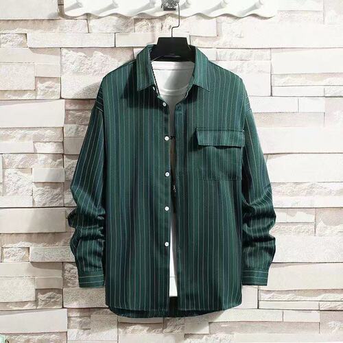 Hong Kong Style Checkered Long-Sleeve Shirt for Men and Women, Couple's Seasonal New Korean Version Fashion Student Loose Matchy-Matchy Retro Blouse
