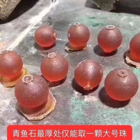 保真天然青鱼石手串鱼惊石佛珠108念珠满血色高端精品青鱼石防惊