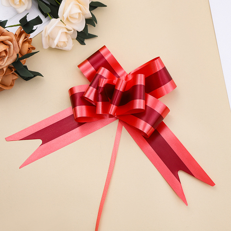 Cruz-frontera boda decoración del coche puerta grande tire flor regalo flor embalaje arco mano tire flor 50 tira recta gruesa