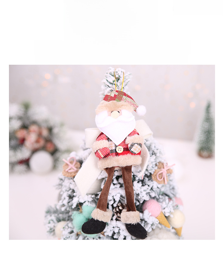 Boneco pendente de natal enfeite para árvore xadrez_voghion.com