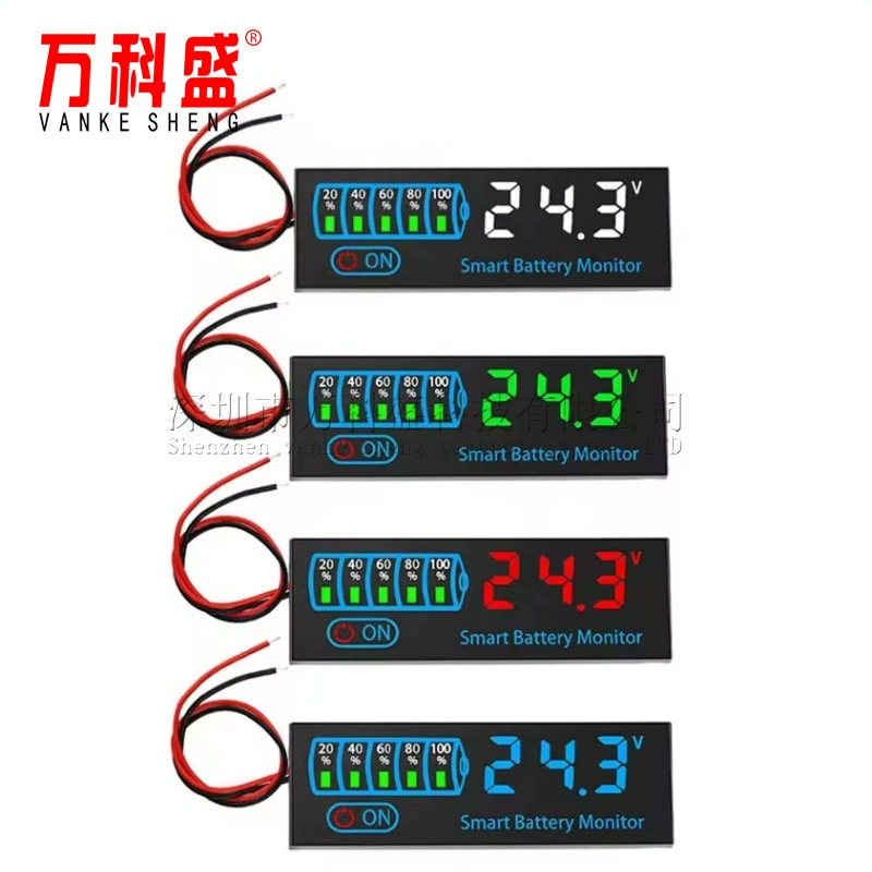 Светодиодное напряжение питания панели дисплея DC7-55V 12V24V свинцово-кислотный литий-ионный универсальный заряд батареи монитор