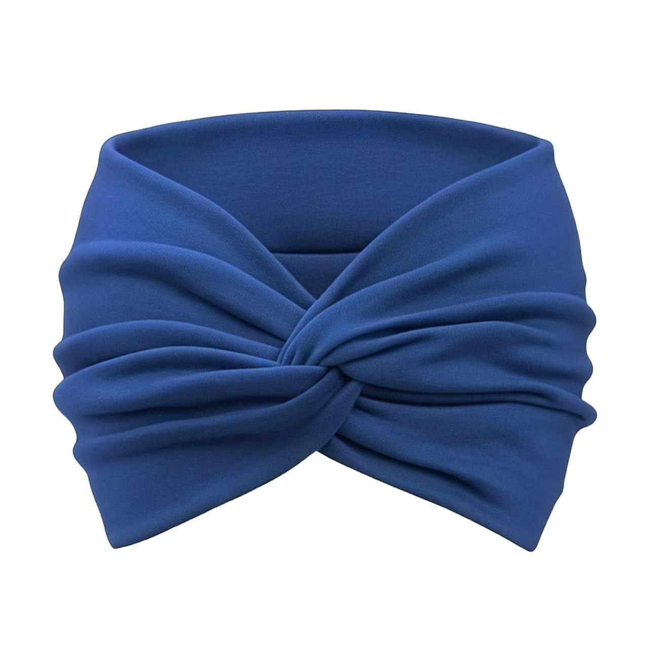 Europa y los Estados Unidos de color sólido banda de pelo deportiva ancho banda de pelo antiperspirante bandana de pelo yoga fitness banda de pelo deportiva absorción de sudor adornamiento para el pelo
