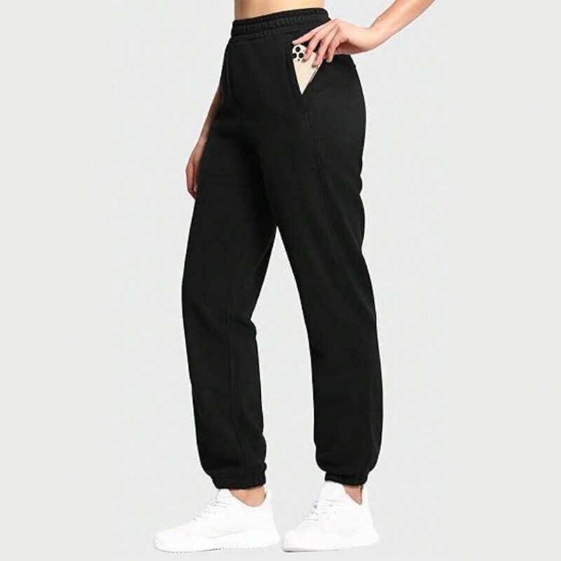 Women's High-Waisted Loose-Fit Sweatpants, Comfortable High-Waisted Jogging Pants, Casual Sweatpants with Pockets Women's High-Waisted Loose-Fit Sweatpants, Comfortable High-Waisted Jogging Pants, Casual Sweatpants with Pockets