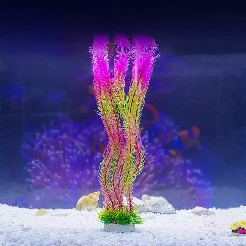 Simulación de hierba de cola de perro, hierba de ciempiés de plástico, exclusivamente para flores decorativas, peceras, paisajismo, suministros de flores falsas, agua de simulación