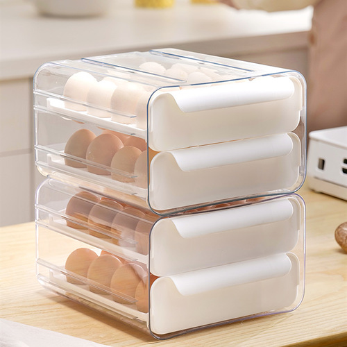 Egg storage box refrigerator special drawer type egg kitchen storage crisper double-layer refrigerator storage box