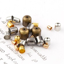 铁帽 流苏帽diy手工饰品配件光面有孔穿绳帽头 平头帽厂家直销