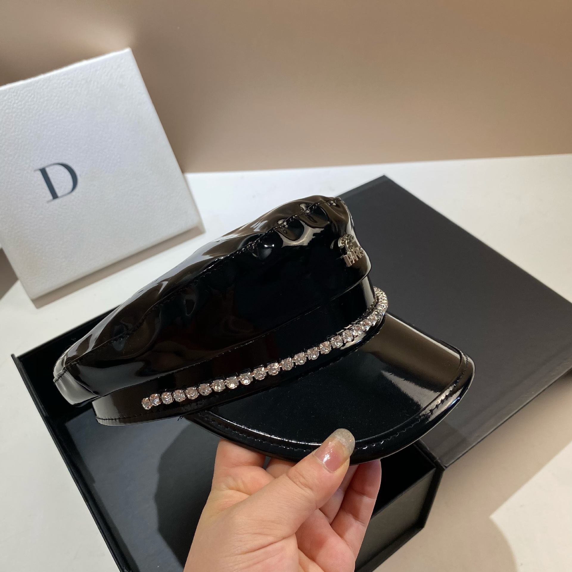 Xiaoxiang Fengshui Diamant Lys Læder Marineblå Personlig Moderapport Børn Forår og Efterår Sød Cool Pige_voghion.com