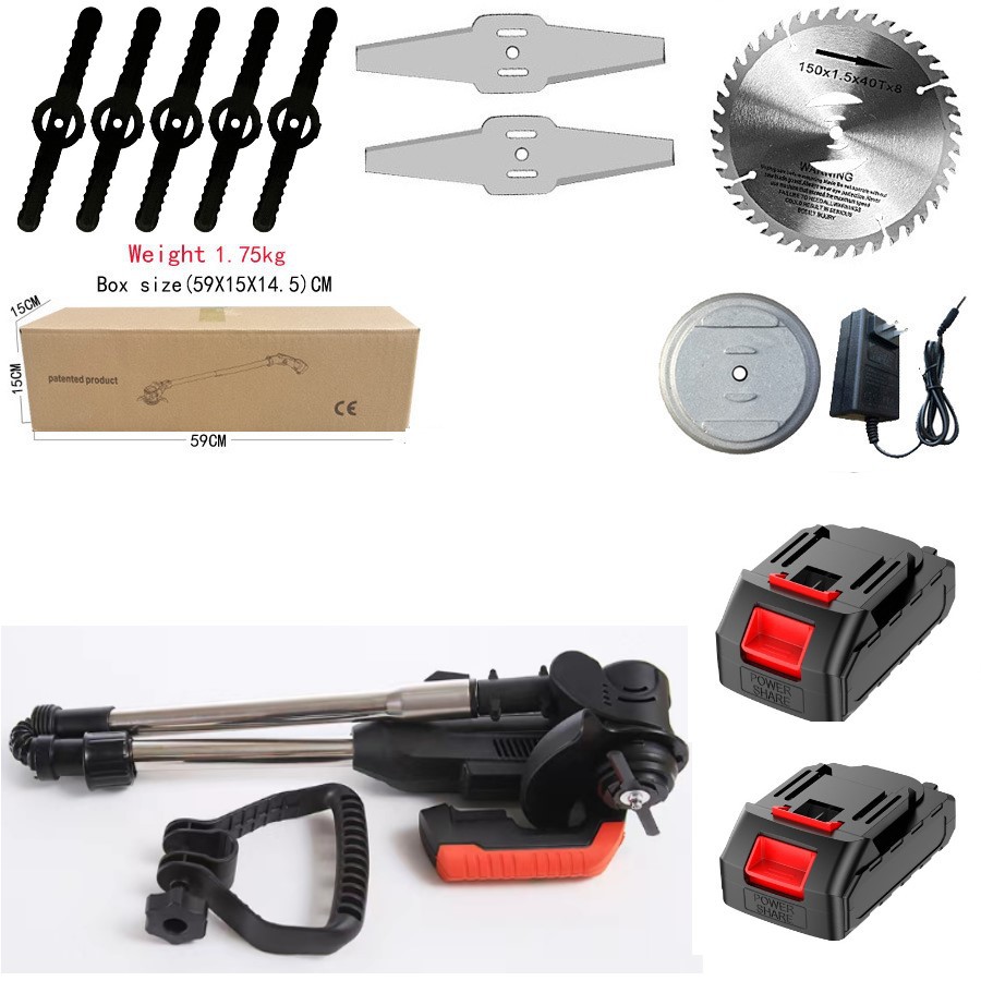 Lithium cortacésped eléctrico pequeño hogar recargable multifunción cortacésped de jardín