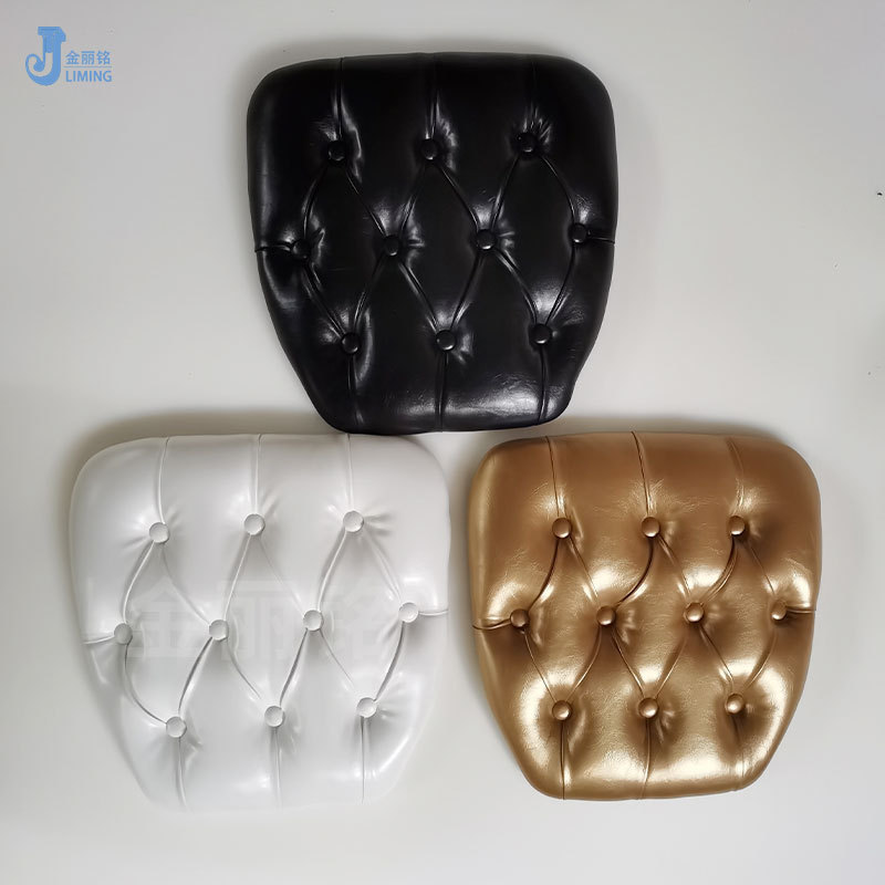Fábrica al por mayor de metal Silla de bambú de alta esponja elástica cojín Hotel banquete silla suave bolsa móvil PU cojín de cuero bolsa de asiento