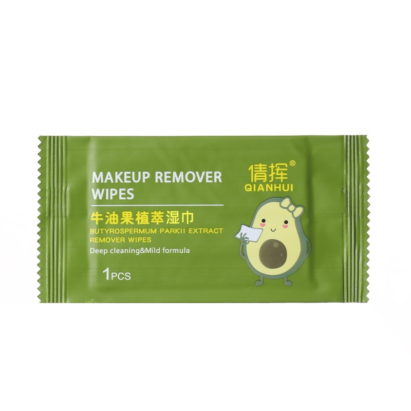 Desmaquillador de aguacate, toallitas de limpieza, toallitas de limpieza, maquillaje facial, ojos y labios, desmaquillador profundo, toallitas húmedas desechables al por mayor