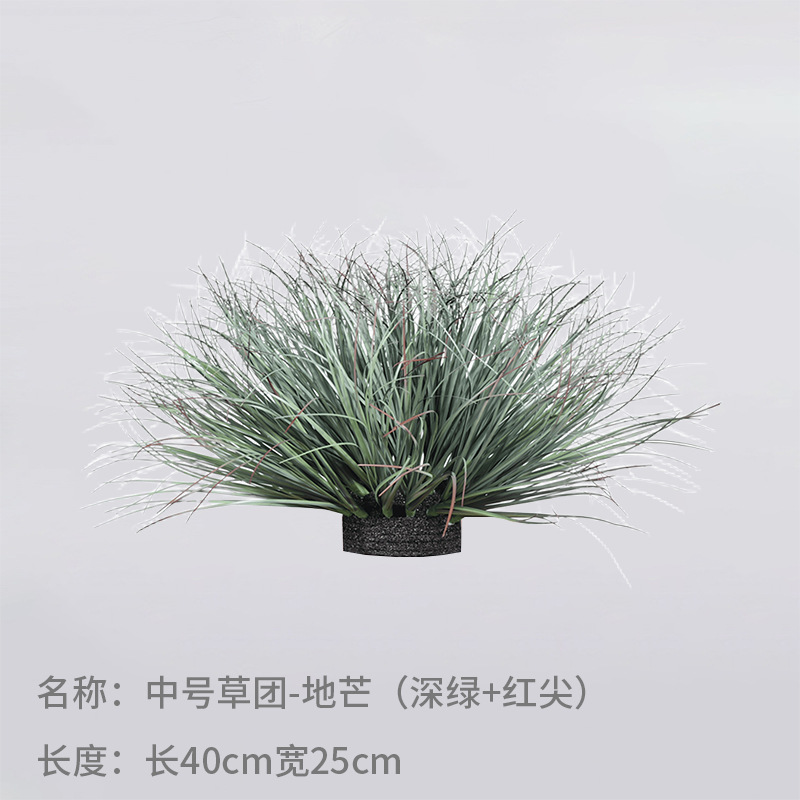 Simulación de espadaña hierba de junco falsa decoración del hogar interior accesorios de fotografía hierba falsa pajar paisaje de plantación verde falsa