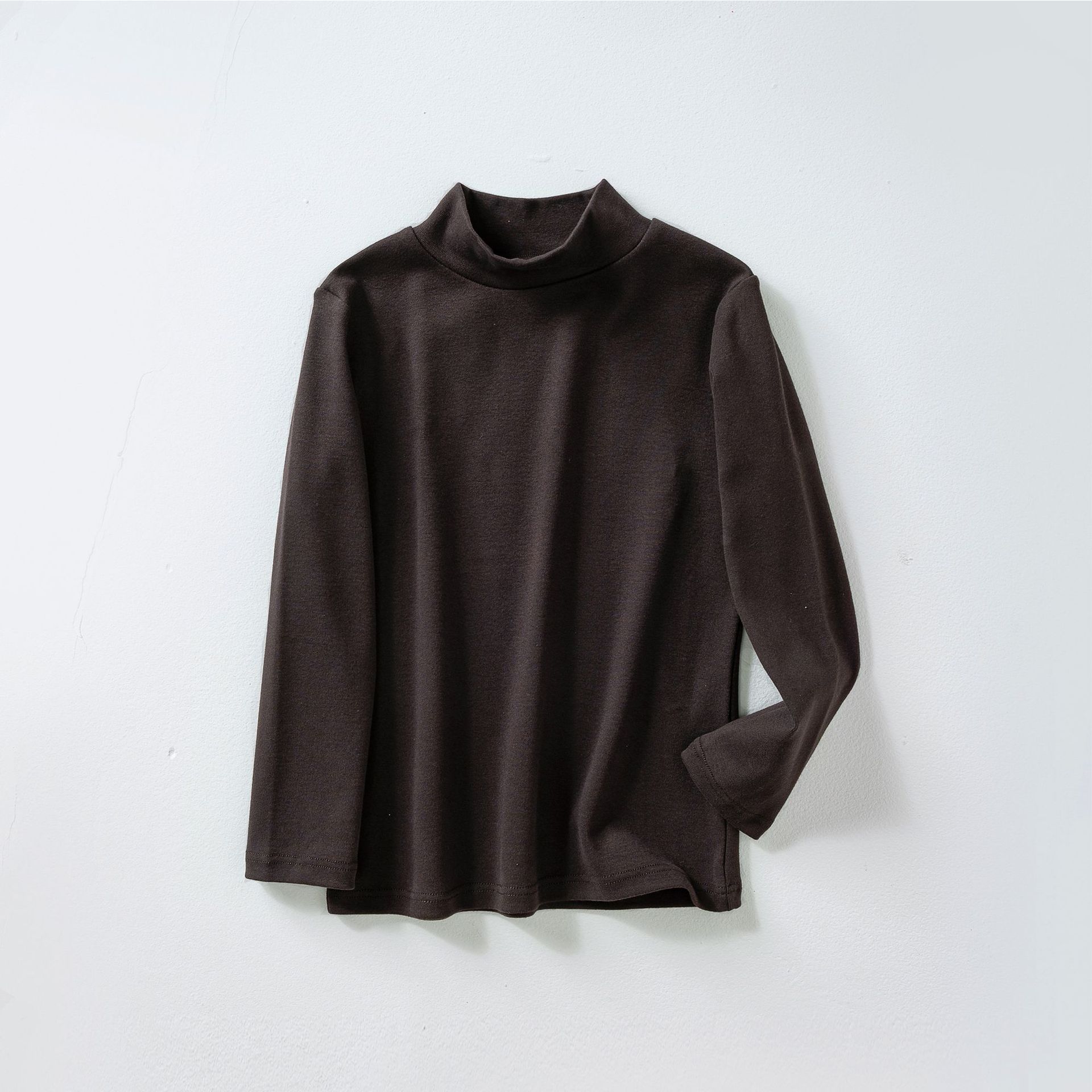Camiseta térmica de otoño e invierno para niños, ropa infantil clase A, camisa de otoño para niños, camiseta interior de cuello medio alto de color liso para niñas.