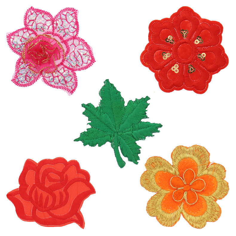 Bordado flores DIY autoadhesivo accesorios de ropa encaje transfronterizo exclusivo 48 horas de entrega