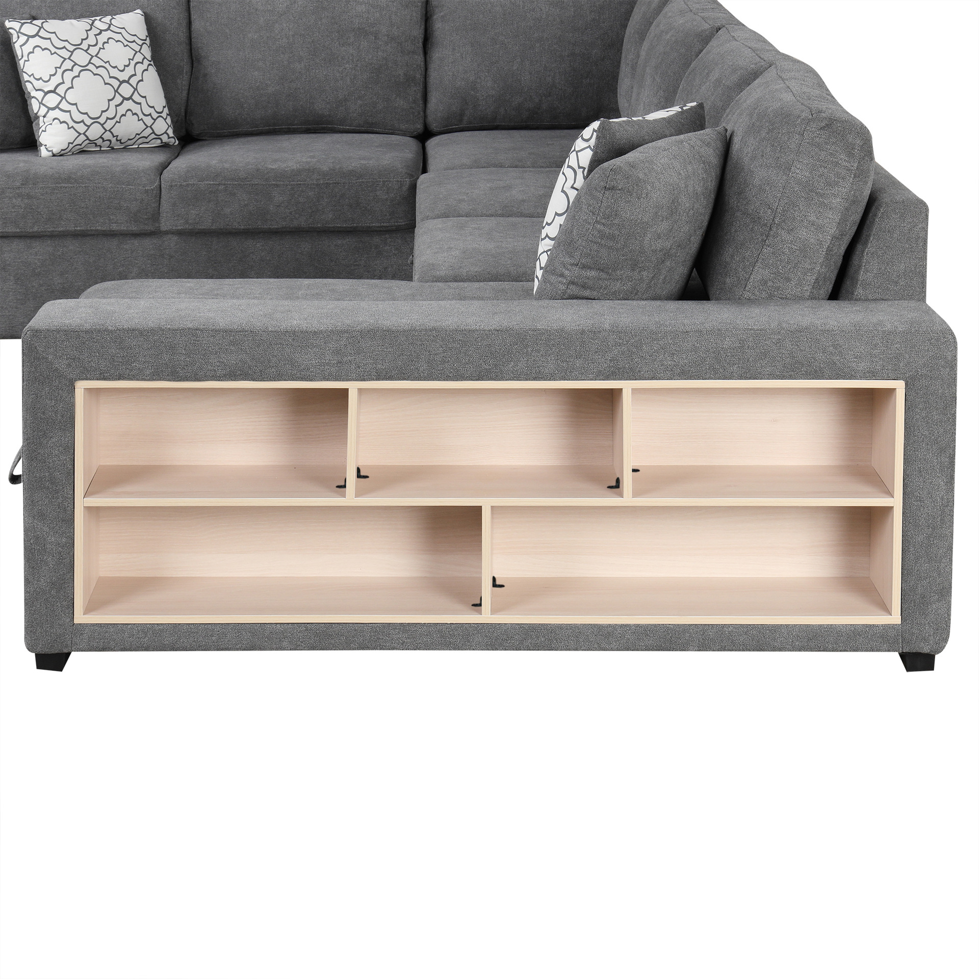 Moderno sofá de tela simple línea recta pequeña casa doble combinación de sala de estar simple multifunción sofá de esquina arrastrada