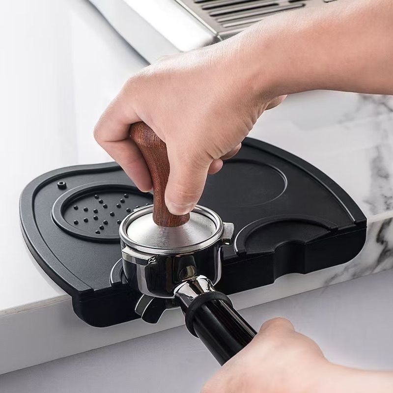 メーカーの現物卸売りシリコンコーヒーの圧粉マット滑り止め充填コーナーマットコーヒーマシンの粉圧パッド|undefined