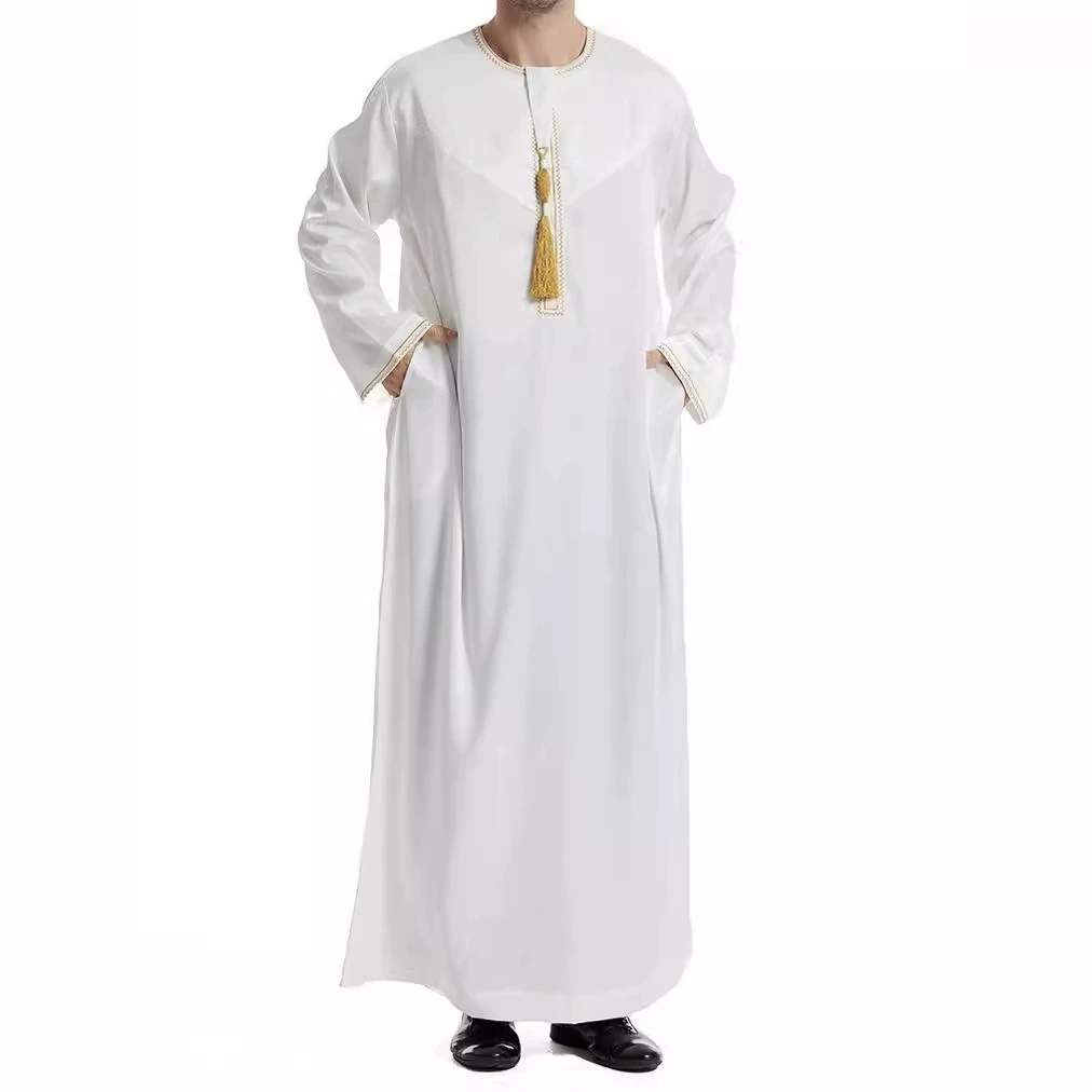 Saudi Dubai Arabic robe local tyrant robe Middle East men's white robe Thobe