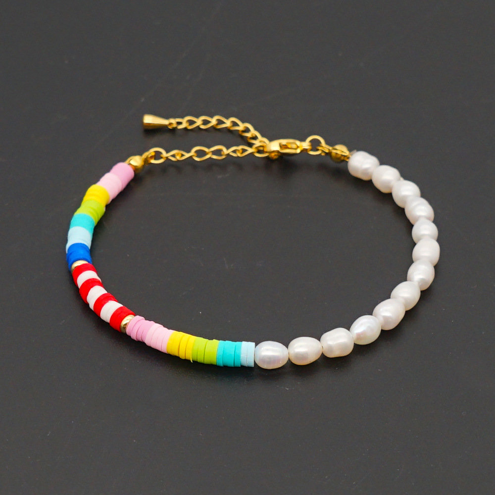 Bracelet De Perles De Couleur Contrastée Bohême display picture 15