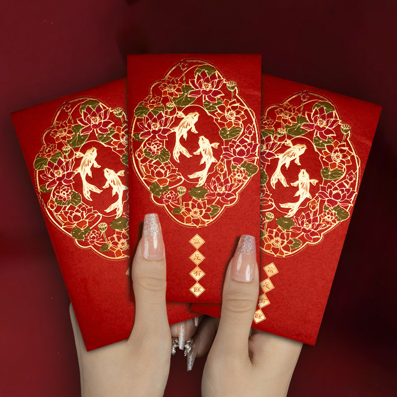 Lian Nian Youyu 香港版高級赤い封筒新しい新年の赤い封筒バッグクリエイティブ新年の赤い封筒工場卸売|undefined