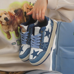 New trendy national style niche versatile unisex couple star shoes fashionable student casual board shoes Hong Kong style Korean version shoes