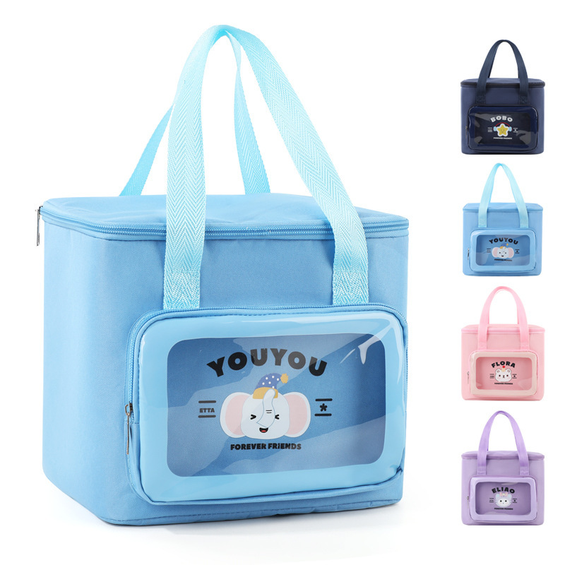 Children's Fun Candy Lunch Box Bag, Primary School Student Handbag, Square Thermal Bag, Two-Dimensional Pain Bag, Thermal Lunch Bag