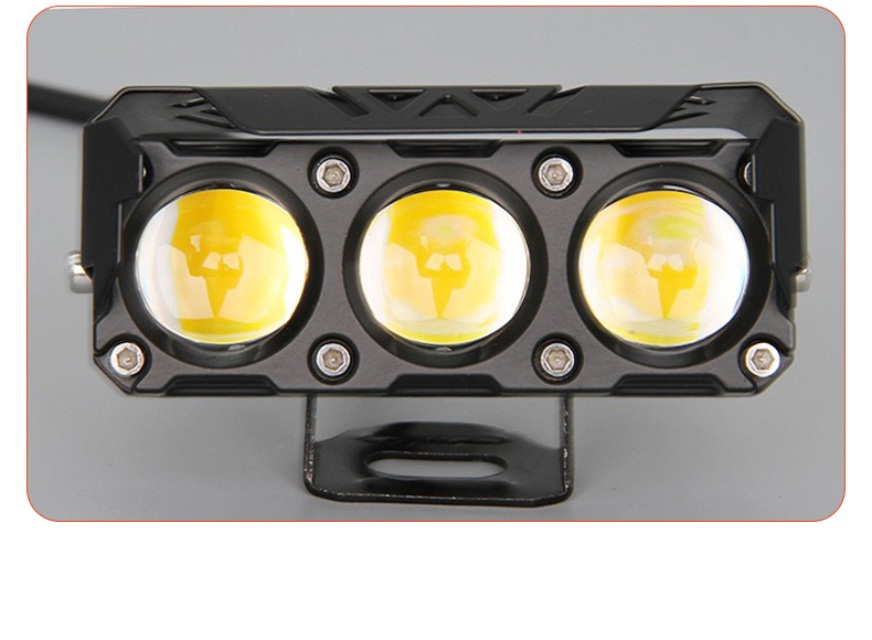 Cross-border exclusive motorcycle LED headlight, white and yellow high/low beam external electric motorcycle front headlight