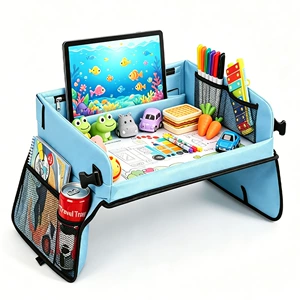 Children's Car Storage Box, Multifunctional Tray, Foldable Portable Baby Play Table, Tablet Storage Bag, Toy Fence